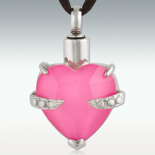 Funeral Jewel: Pink Heart