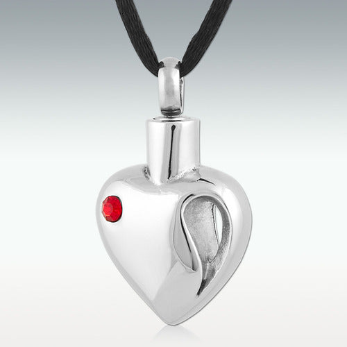 Urn Pendant: Silver heart