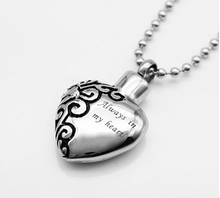 Load image into Gallery viewer, Funerary Heart Pendant Love