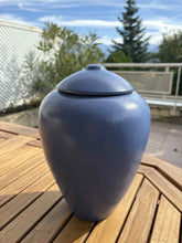 Load image into Gallery viewer, urne bleue celes avec vue montagne
