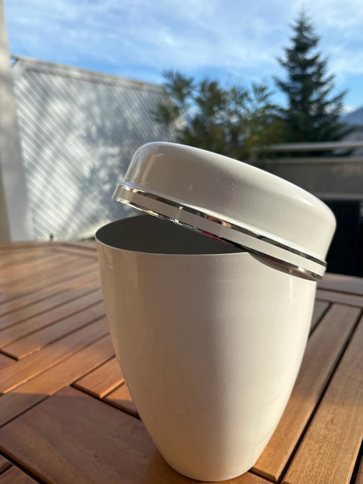 Urne Métal Œillet blanche - photo 1