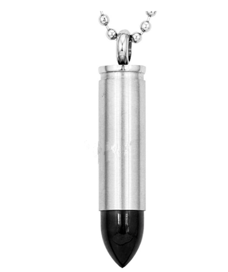 Pendentif Funéraire Balle Noir