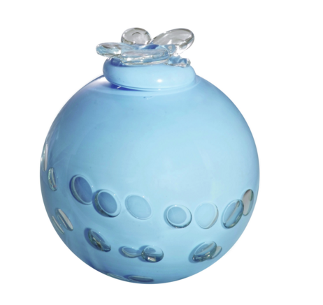 Glass urn BLUE