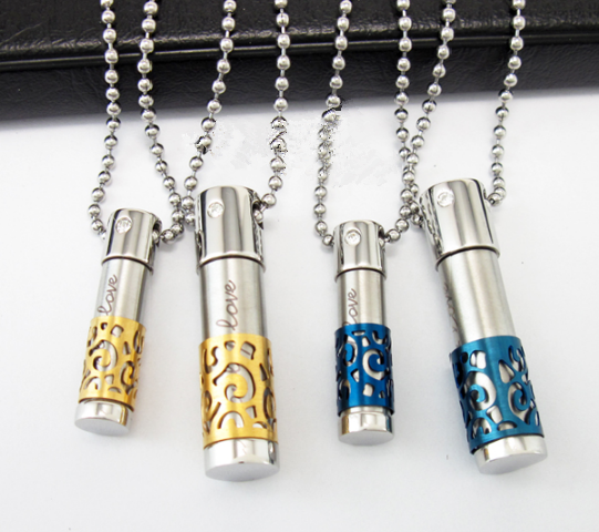 Urn Gold Cylinder Pendant