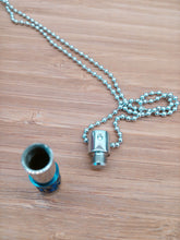 Load image into Gallery viewer, Blue Cylinder Pendant Urn
